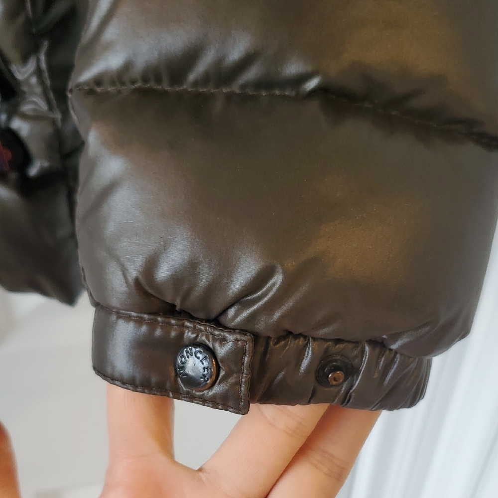 Moncler Metallic Brown Puffer Jacket Size 3 - Picture 5 of 9